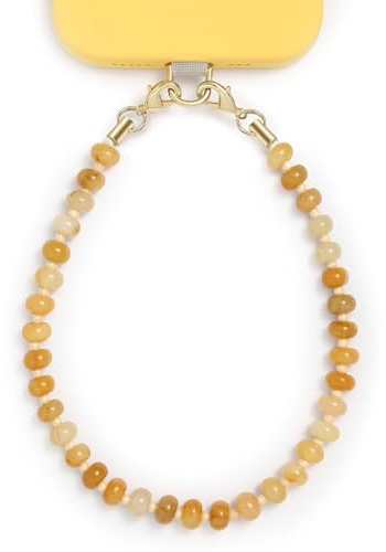 POSADINA Natural Stone Phone Charm, Beaded Healing Phone Wrist Strap, Handmade Cellphone Chain Lanyard with Tether Tab