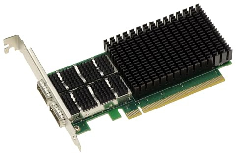 KALEA-INFORMATIQUE Scheda Controller di rete PCIe Gen 4.0 PC Dual 100G QSFP56 2 Porte. Chipset Mellanox ConnectX 6. Supporto 100GbE 50GbE 40GbE 25GbE 10GbE