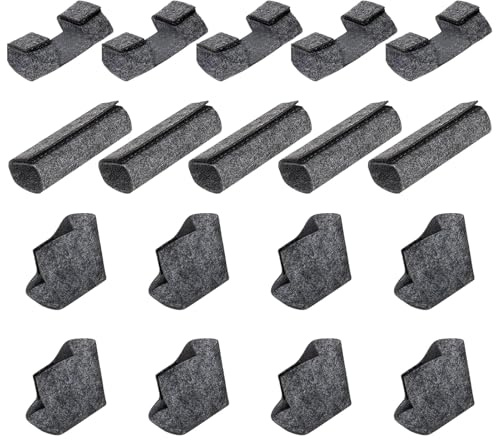 Set di 18 feltrini per gambe di sedie, piedini antiscivolo per mobili, per piastrelle, cucina, soggiorno, camera da letto, patio