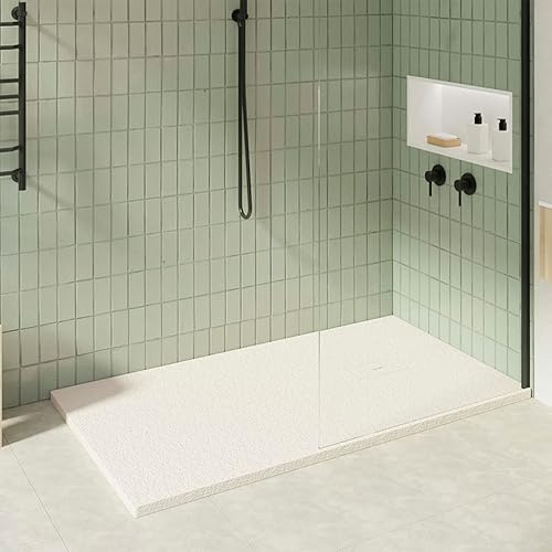KOES - Receveur de douche en résine modèle OBI – 90x120 – Crème RAL 1013