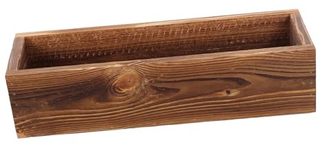 SUPVOX Jardinière Rectangulaire en Bois Marron, Boîte Rustique pour Plantes