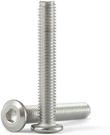 GuoYomm 10 juegos de tornillos hexagonales avellanados M6 x 90 mm, acero inoxidable 304 (A2/V2A/VA), tornillos de cabeza plana para muebles, tornillos de metal inoxidable