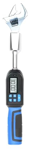 Hipzeepo Chiave Dinamometrica Elettronica Regolabile con Display Digitale, 6,8-135 Testa Della Chiave M, Cicalino e Indicatore LED, Design A Ganascia Aperta.