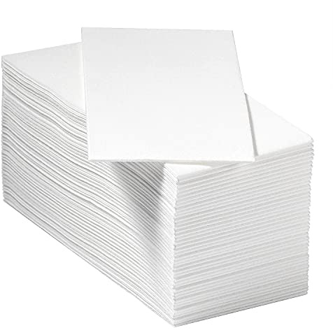 100 Stück Airlaid Servietten Weiß, Hochwertige servietten (43 x 30 cm) | Stoffähnlich Dick Servietten , Premium Tischdeko für Hochzeit, Party, Konfirmation, Taufe und Geburtstag