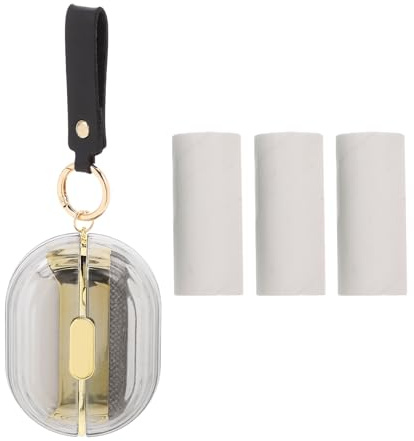 GAROZATION Mini Rullo Levapelucchi Riutilizzabile con Doppia Funzione, Set da Viaggio Compatto con 3 Ricariche, Spazzola Adesiva per Vestiti e Peli di Animali Domestici, Custodia Protettiva