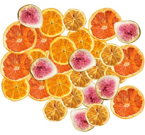 Generico Fette di Arancia Essiccate per Decorazioni da Tavolo e Torte, Kit per Ghirlande a Tema con Frutta Secca Facile da Conservare