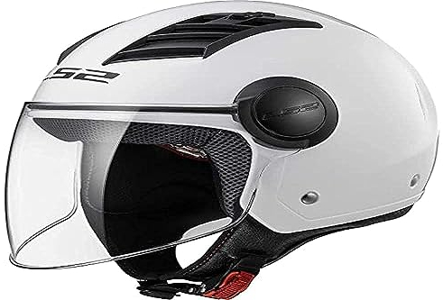 LS2, Jet-Motorradhelm Airflow SOLID White, M