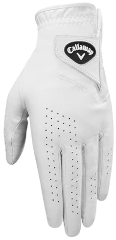 Callaway Herren Golf Dawn Patrol Linkshänder Handschuhe, Klein, Weiß