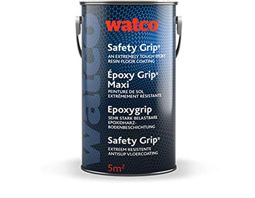 Watco Epoxy Grip® Maxi, peinture de sol époxy antidérapante à séchage ultra-rapide, 5m² (Gris)
