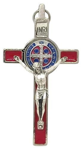 GTBITALY Mural Deluxe Cruz 8L x 4B cm Esmalte Rojo Moderno Tradicional Unisex Salón Oficina Trabajo Sin Marco Montaje en Pared