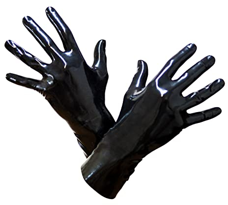 Nahtlose Latexhandschuhe Schwarz – 0,5-0,7mm, Ergonomisch, Made in Germany, L