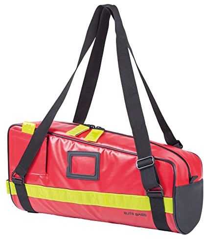 ELITE BAGS - MINI Tube Plane Sauerstofftasche | rot | leicht zu reinigen | rundum gepolstert | variabel tragbar | Manometer-Sichtfenster