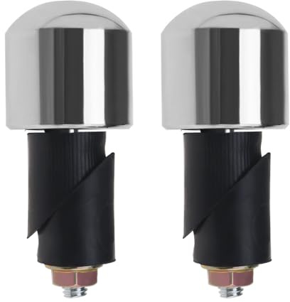LT Easiyl Motorcycle Handle Bar End Plugs, Silver, 1 Pair