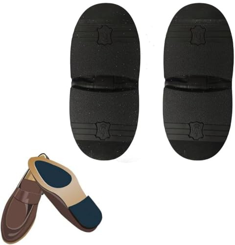 Armastuse 2 Paia di Cuscinetti per il Tallone Delle Scarpe, Tacchi in Gomma per la Riparazione Delle Scarpe, Cuscino e Protezione Antiscivolo da 3,5 mm di Spessore,(Nero)