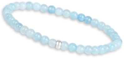 GD GOOD.designs Bracciale di Perle in Argento 925 con Pietre Naturali Autentiche per Donna - 4 mm