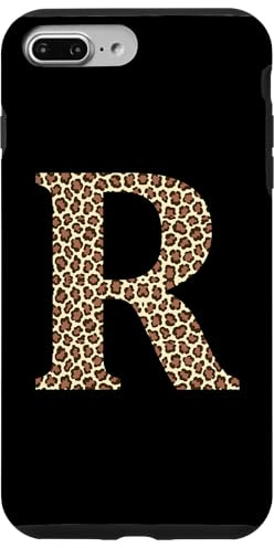 letter R leopard skin print pattern initial name monogram Case for iPhone 7 Plus/8 Plus