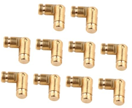 IWOWHERO Charnières Cylindriques Résistantes à Corrosion en Cuivre Or Vintage Lot de 10 pour Boîtes Présents, Coffrets en Bois, Résistantes la Corrosion, Maison Restaurant