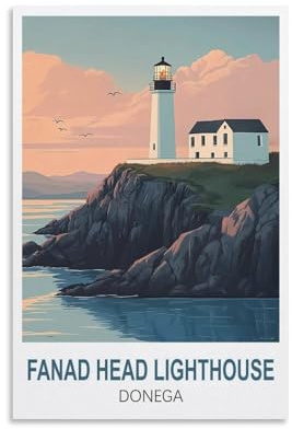 Fanad Head Leuchtturm Donega, 1000-teiliges Puzzle, klassisches 3D-Puzzle, DIY-Set, Papierspielzeug, einzigartiges Geschenk, Wohnkultur, 38 x 26 cm