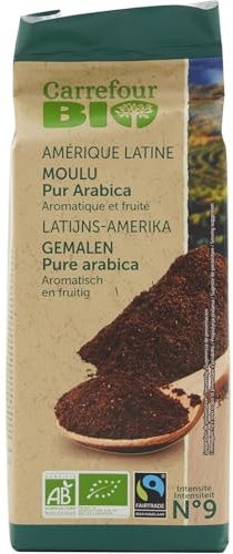 Café Moulu 100% Arabica Bio Commerce Équitable Origine Amérique Latine 250 g – Arômes Fruités et Aromatiques, Torréfaction Soignée pour une Tasse Vivante au Quotidien - Lot de 3