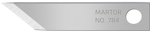 MARTOR 10 x Graphic Blade, Replacement Blades Graphic Knife, Craft Knife, Scalpel, deburrer, 5.7 mm, Sharp, Single use, no. 784