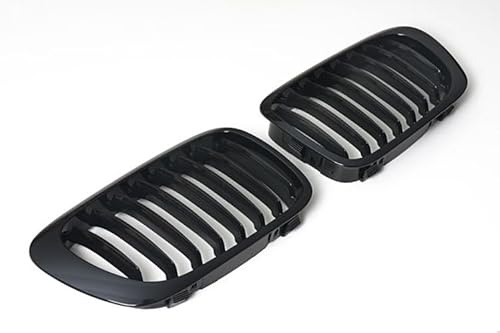 Calandre Haricot Grille Noir Brillant compatible avec BMW Série 3 E46 Coupé Cabriolet 1999-