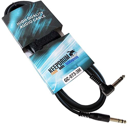 GC -073 3 m cavo audio stereo jack 6,3 mm spina angolare KEEPDRUM