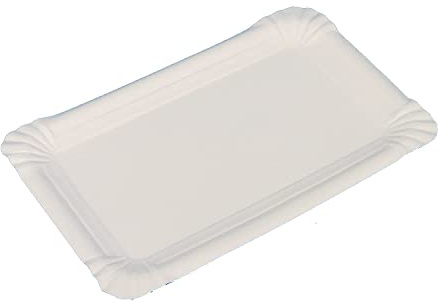 Pro DP 1000 Bio Frischfaser Pappteller 16x23cm Kuchenpappen Imbissteller Papierteller Einwegteller aus reiner Papierfaser 250g/m²