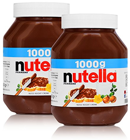 2x Ferrero Nutella Glas Brotaufstrich Schokolade 1000g