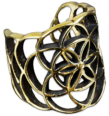 viva-adorno 1 Stück Ear Cuff Ohrklemme Ohr Clip Messing Vintage Antik verschiedene Designs wählbar Z494
