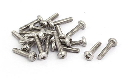 sourcing map 20pcs M2.5 x 12mm 304 Edelstahl Torx Flach Kopf Schrauben Bolzen Befestigungen DE de