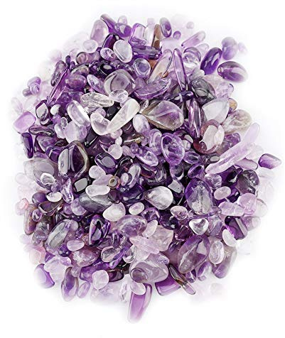 Pietra Ruvida Trucioli Cristallo Naturale Quarzo Piccolo Cristallo Gemma Tumble 100g Sacchetti di Bundle(Viola)