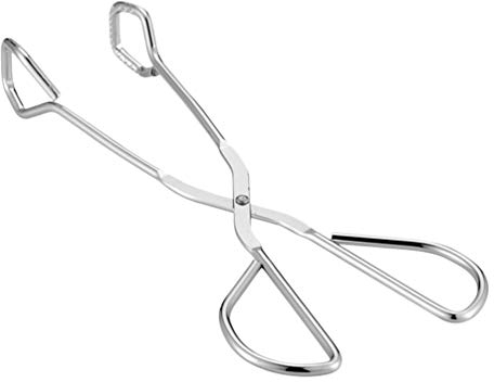 UPKOCH - Pinza per barbecue, lunghezza: cm, in acciaio INOX, Acciaio inox, argento, * 6 cm