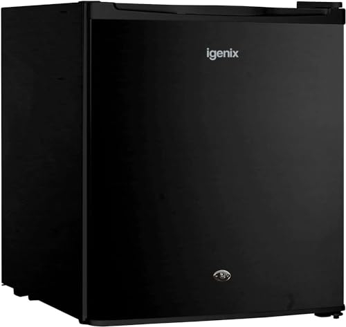 Igenix IG3711BL Table Top Fridge, 41 Litre Capacity, 4 Litre Ice Box, 1 Shelf, Reversible and Lockable Door, Black