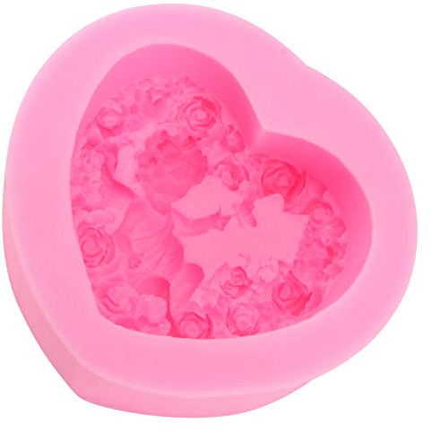 Herz Engel Baby in Silikon Fondant Form Babyparty Cherub Cupid Kuchen Dekoration Praline Form Seife Wachs Ton Pudding Form