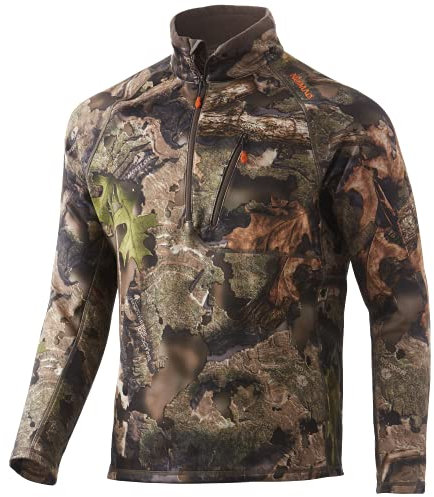 Nomad Herren Utility-Jacke Winddichte Jagdjacke Pullover mit 1/2-Reißverschluss, Mossy Oak Droptine Camo, XL