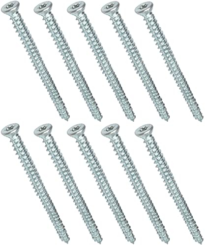 AERZETIX - C48385 - Juego de 10 tornillos de anclaje directo para hormigón Ø7.5x102mm cabeza fresada cónica - con huella estrella T30 - fijación directa sin tacos