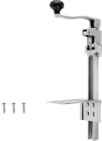 IRONWALLS Abrelatas comercial para restaurante, 48 cm, resistente para montaje en mesa, abrelatas manual para latas de hasta 13 pulgadas de alto, 1 abrelatas profesional de metal con base de acero
