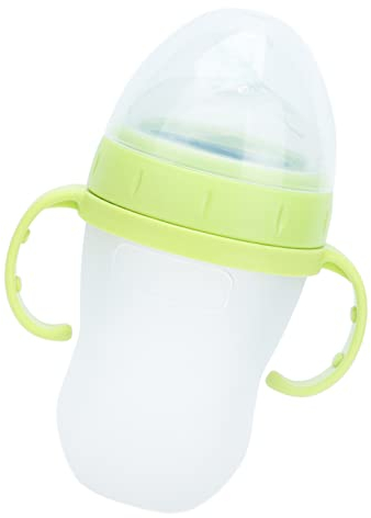 Biberon per cereali, biberon morbido per alimenti per bambini Cucchiaio integrato in silicone a pressione negativa per l'alimentazione