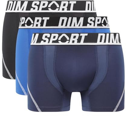 Dim Boxer Homme Sport – Lot de 3 | Microfibre Respirante à Séchage Rapide | Thermorégulation & Maintien Optimal