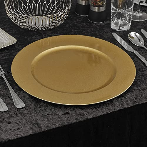 URBNLIVING Lot de 6 assiettes de remplissage de Noël réutilisables de 33 cm (doré métallisé)
