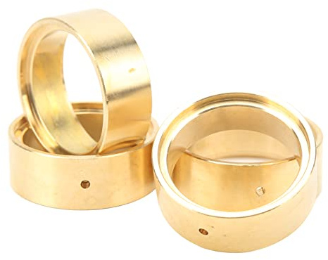 RiToEasysports Poids de Roue en Laiton RC, 4 Pièces de Contrepoids de Poids de Roue pour FMS FCX24 1/24 RC Cars Gold