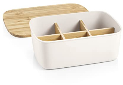 Tescoma 900826 Online, Tea Bag Holder, Herbal Tea Holder, 6 Compartments, for 60 Sachets, Removable Divider, 23.5X17 Cm