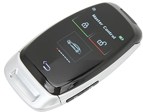 Auto-Fernstartschlüssel Smart LCD Key Change Car Label Display Einfache Bedienung Anti Lost Key Car Keyless Entry (Silber)