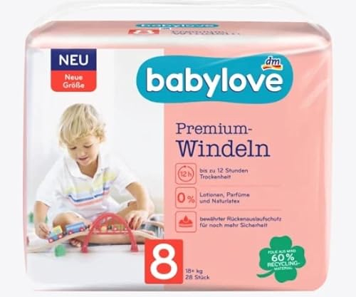 babylove Windeln Premium Gr. 8 XXL 18+ kg, 28 Stück