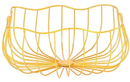 Piatto Di Frutta Cesto di frutta di amaca creativa con petali intrecciata Metallo Hollow Fruit Plate Fruit Frutta e cestino vegetale cyclow stoccaggio desktop Piatto Di Frutta In Legno ( Size : 5 )