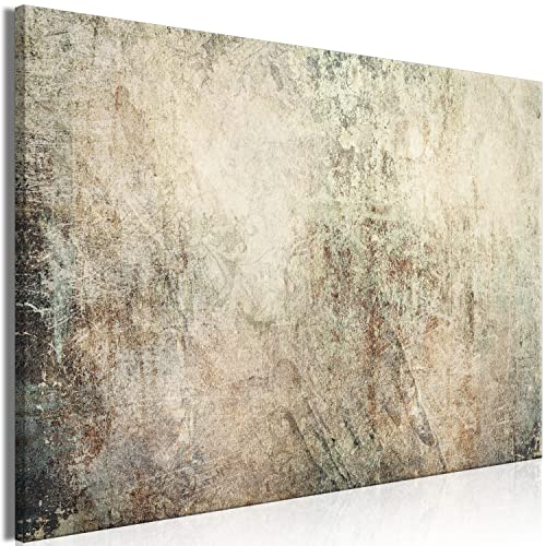 murando - Akustikbild Abstrakt Bilder Akustikschaum Hochleistungsschallabsorber Schallschutz Leinwand 1 tlg Wandbild Raumakustik Schalldämmung Betonoptik beige grau wie gemalt