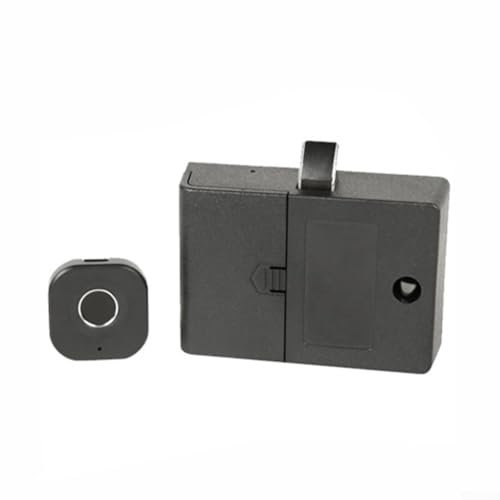 Zoegneer ABS Fingerabdruck Schubladenschloss, Intelligente für Tuya App Steuerung Fortschrittliche Fingerabdrucktechnologie, Smart Drawer Cabinet Lock, Schwarz
