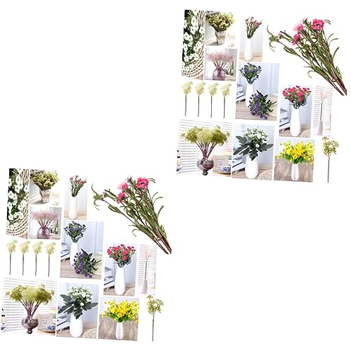 ABOOFAN 2 Sets Realistischer Künstlicher Chrysanthemen-gänseblümchen-blumenstrauß Aus Seide Lebensecht für Zuhause Büro Garten Dekoration für Partys 3 Stück