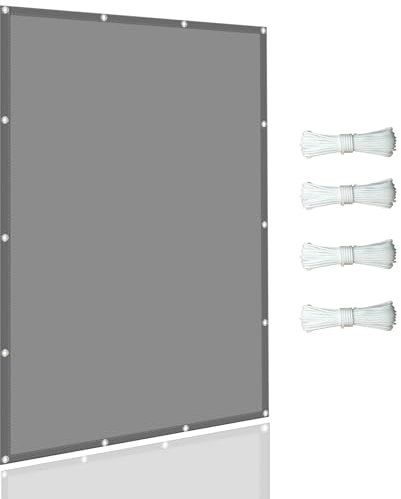 Patio Sun Sail 2 x 2.5 m(6.56 x 8.2ft) Large Cooling Shade Customisable Size Heavy Duty Custom Size Sun Shade for Patio, Camping, Deck, Light Grey
