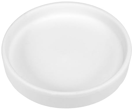 PATIKIL 4.5 Inch Round Ceramic Plant Saucer, Plant Saucer Tray Flower Planter Drip Tray for Indoors Outdoors Patio Balcony, White